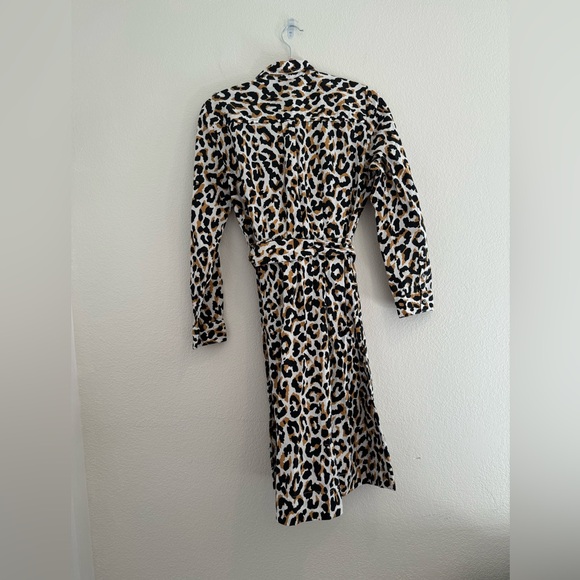 J. Crew Leopard Print Long Sleeve Dress - Picture 2 of 5